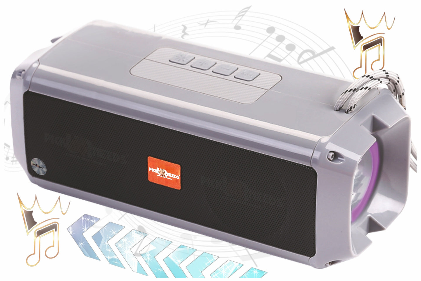 Pick Ur Needs Mini Wireless Soundbar System With RGB Disco Light TF Card / USB / Radio Support 10 W Bluetooth Speaker  (White, 5.0 Channel)